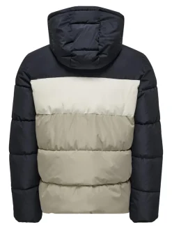 ONSMELVIN LIFE HOOD PUFFER JACKET OTW VD dark navy