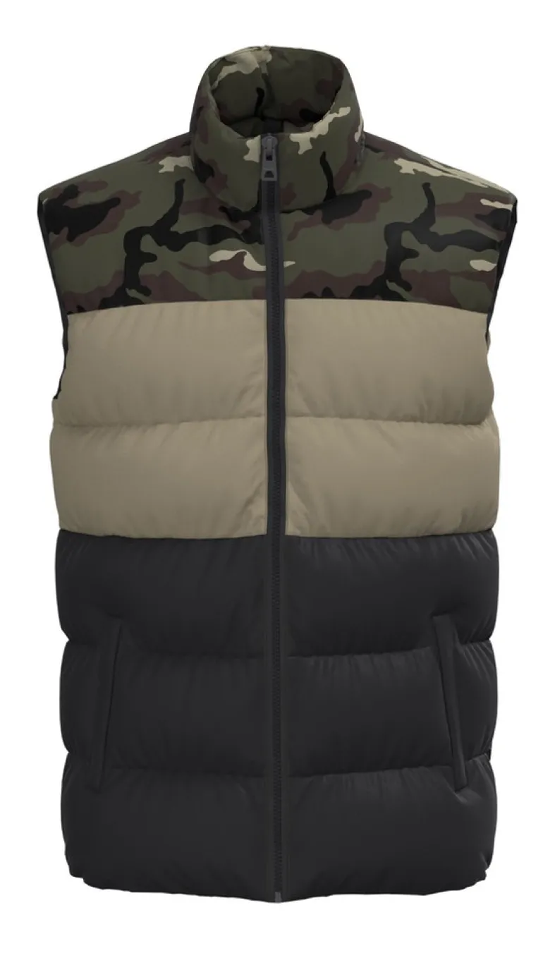 ONSMELVIN LIFE PUFFER VEST OTW VD olive night