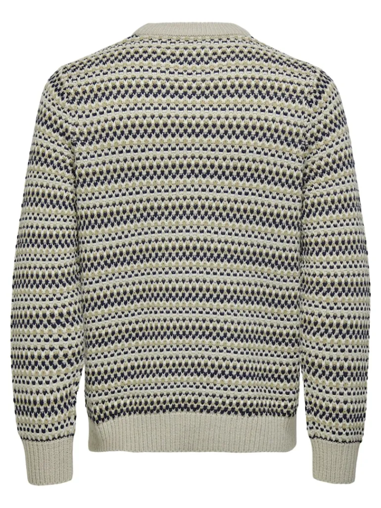 ONSMUSA REG 3 STRUC CREW KNIT silver lining