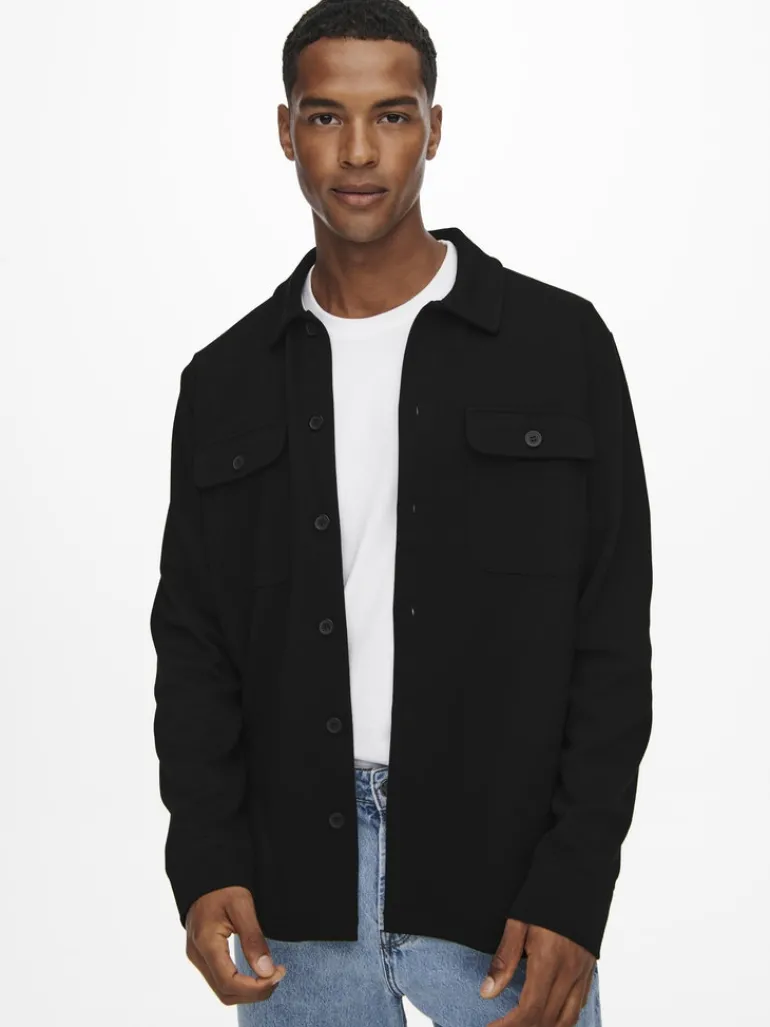 ONSNEWKODYL OVERSHIRT SWEAT NOOS black