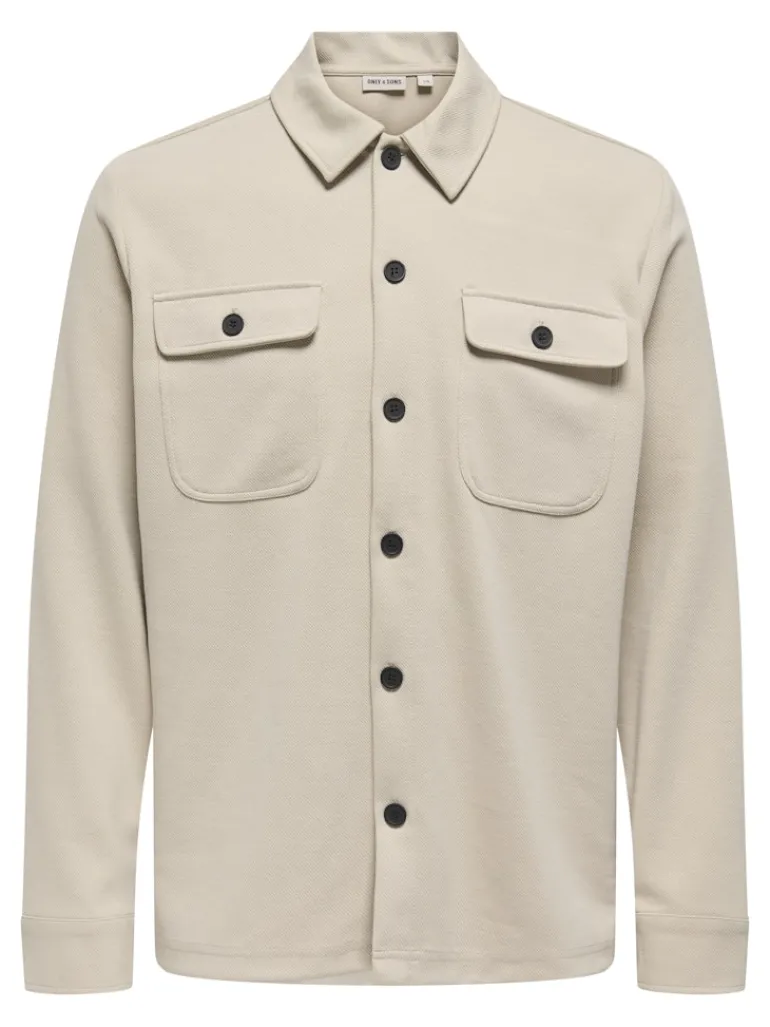 ONSNEWKODYL OVERSHIRT SWEAT NOOS silver lining