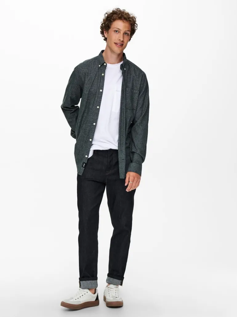ONSNIKO LS MELANGE SHIRT peat