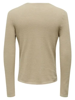 ONSPANTER REG 12 STRUC CREW KNIT NOOS silver lining