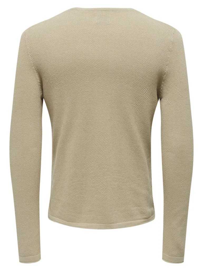 ONSPANTER REG 12 STRUC CREW KNIT NOOS silver lining