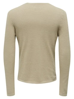 ONSPANTER REG 12 STRUC CREW KNIT NOOS silver lining