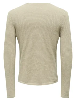 ONSPANTER REG 12 STRUC CREW KNIT NOOS silver lining