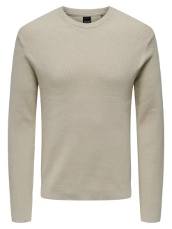 ONSPHIL REG 12 STRUC CREW KNIT NOOS silver lining