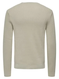 ONSPHIL REG 12 STRUC CREW KNIT NOOS silver lining