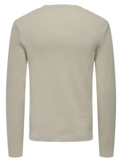 ONSPHIL REG 12 STRUC CREW KNIT NOOS silver lining