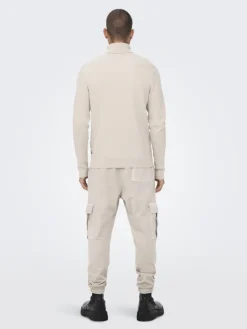 ONSPHIL REG 12 STRUC ROLL NECK KNIT silver lining