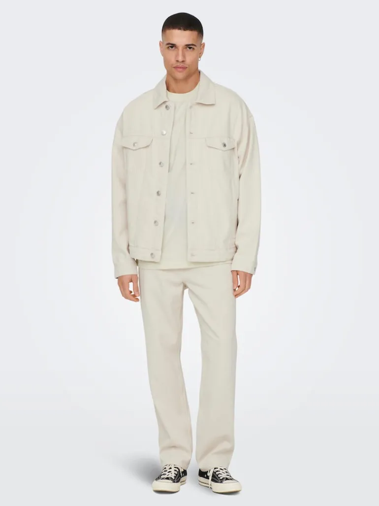 ONSRICK OVZ ECRU 5923 DENIM JACKET ecru