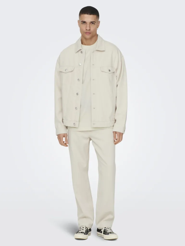 ONSRICK OVZ ECRU 5923 DENIM JACKET ecru