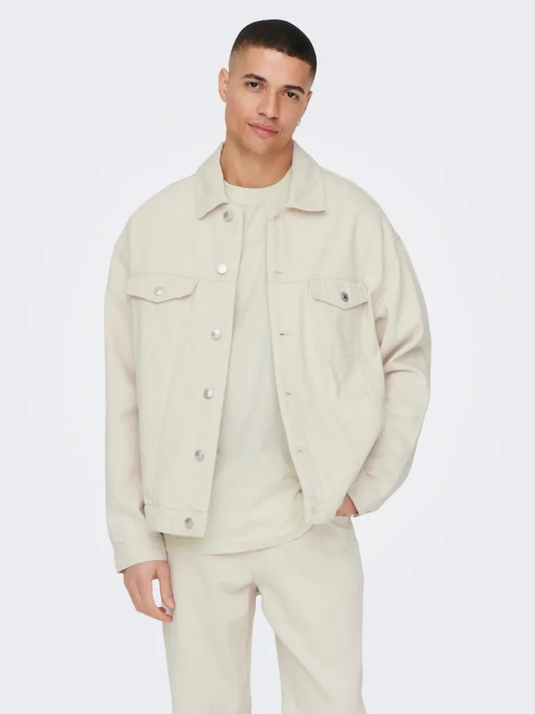 ONSRICK OVZ ECRU 5923 DENIM JACKET ecru