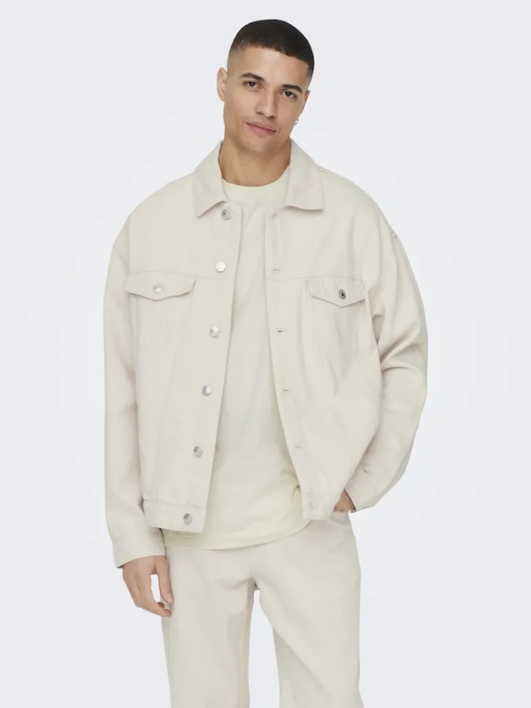 ONSRICK OVZ ECRU 5923 DENIM JACKET ecru