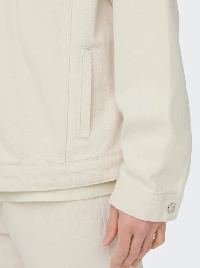ONSRICK OVZ ECRU 5923 DENIM JACKET ecru