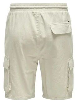 ONSSINUS CARGO 0007 COT LIN SHORTS silver lining