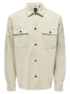 ONSTEAM RLX FABRIC MIX LS SHIRT moonstruck