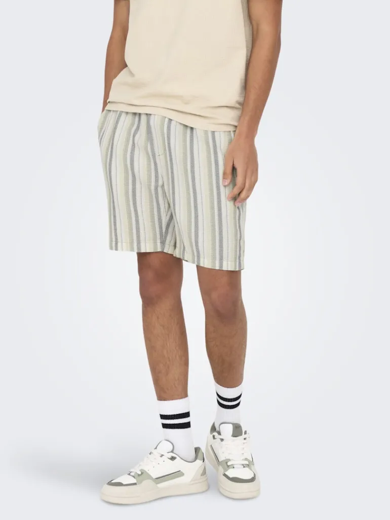ONSTREV LIFE REG STRU STRIPE SHORTS NOOS seagrass