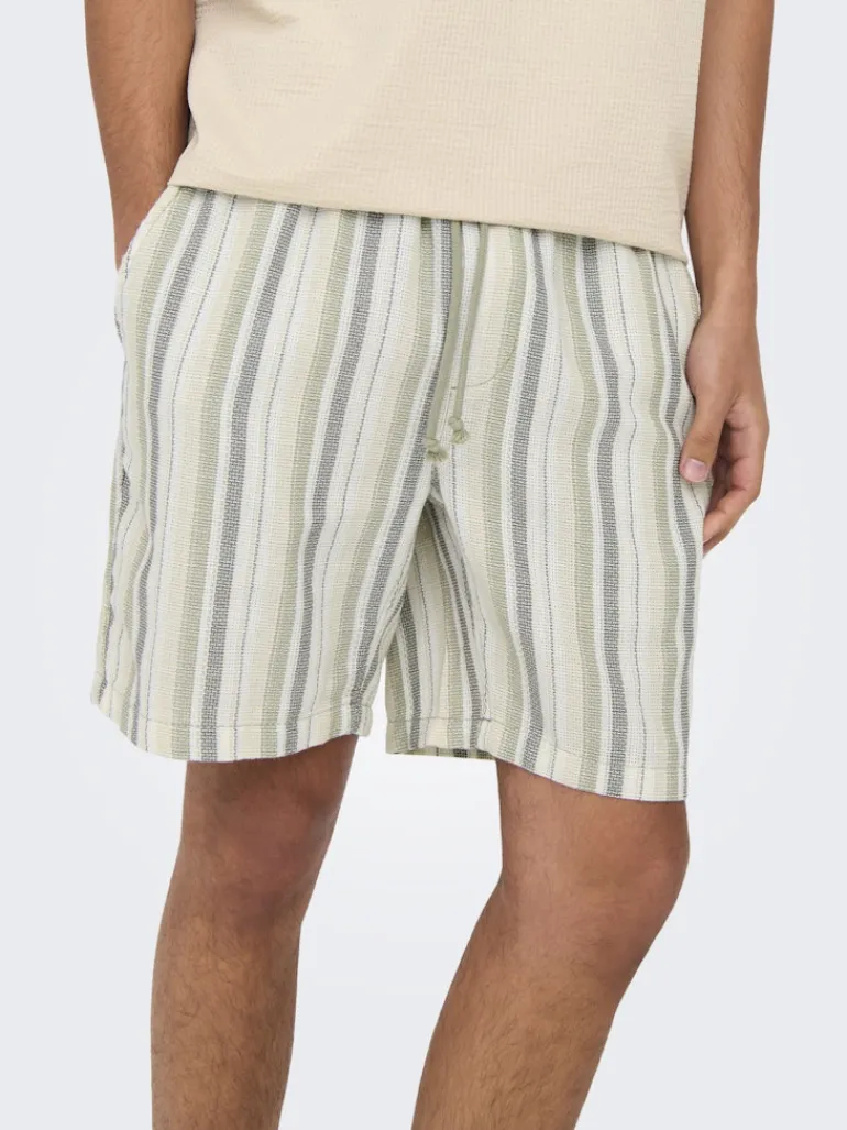 ONSTREV LIFE REG STRU STRIPE SHORTS NOOS seagrass
