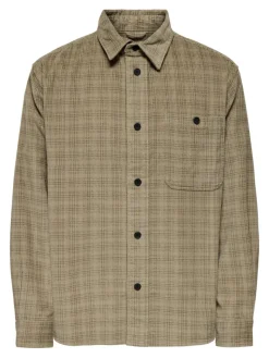 ONSWALEED CORDUROY OVERSHIRT 0345 NOOS chinchilla