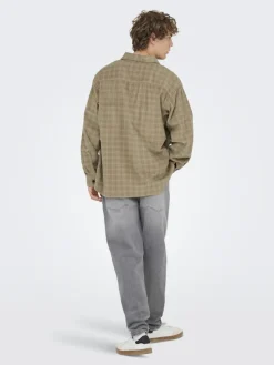ONSWALEED CORDUROY OVERSHIRT 0345 NOOS chinchilla