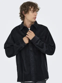 ONSWALEED CORDUROY OVERSHIRT 0345 NOOS jet black
