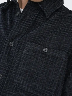 ONSWALEED CORDUROY OVERSHIRT 0345 NOOS jet black