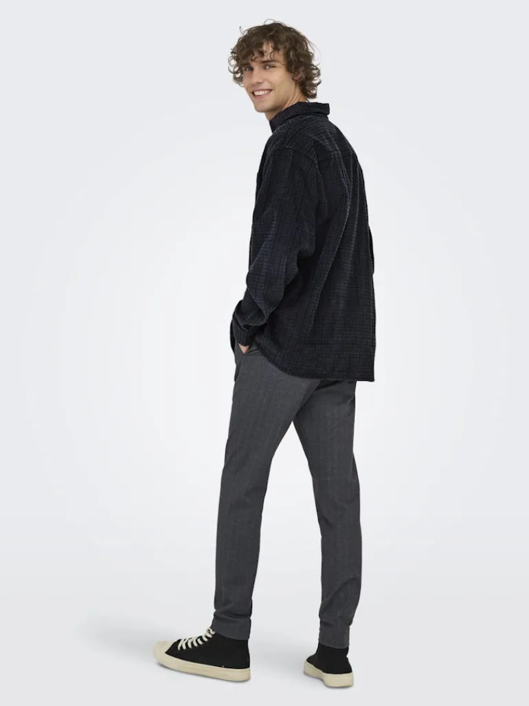 ONSWALEED CORDUROY OVERSHIRT 0345 NOOS jet black