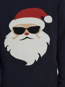 ONSXMAS REG FUNNY CREW KNIT dark navy