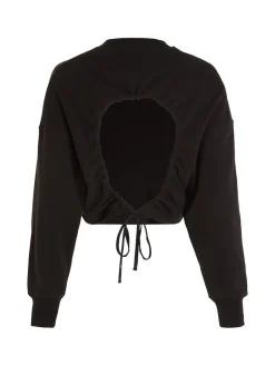 OPEN BACK CREW NECK ck black