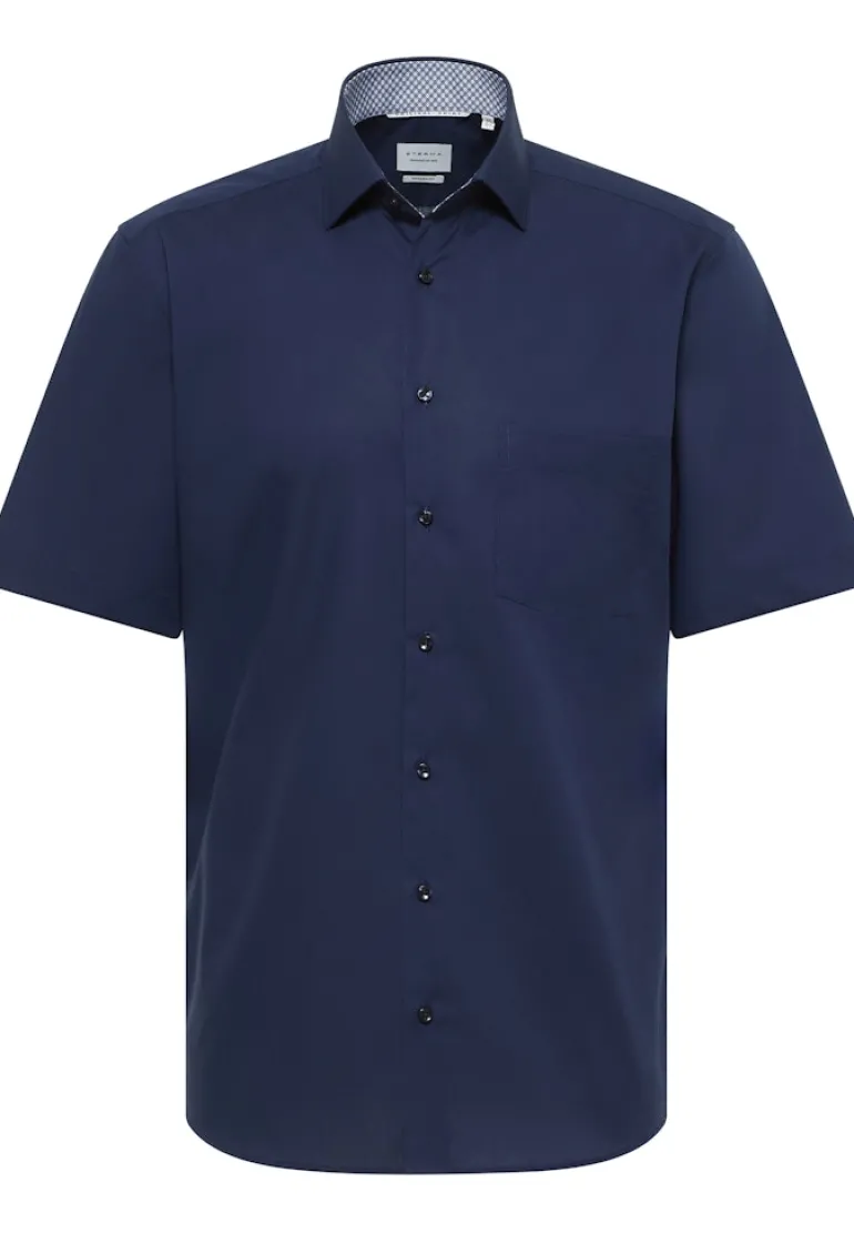 Original Shirt Popeline Kurzarm navy