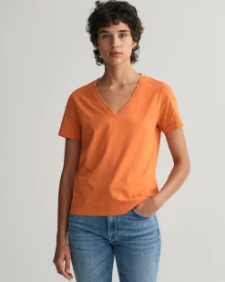 Original V-Neck T-Shirt pumpkin orange