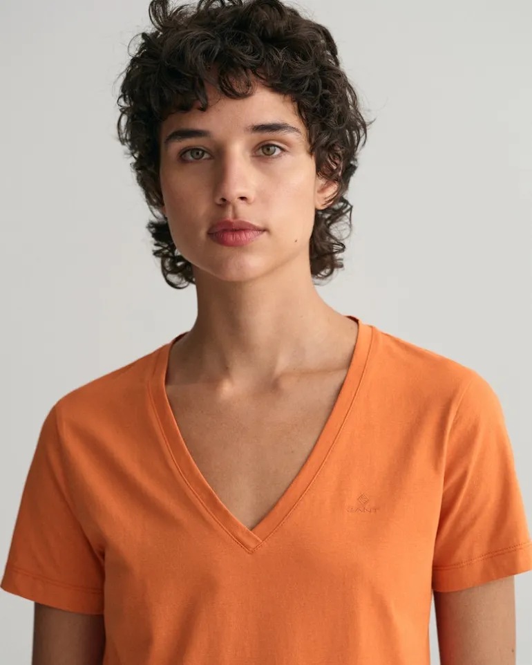 Original V-Neck T-Shirt pumpkin orange