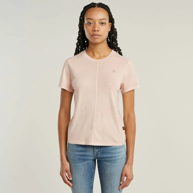 Overdyed front seam r t wmn liquid pink gd