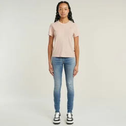Overdyed front seam r t wmn liquid pink gd