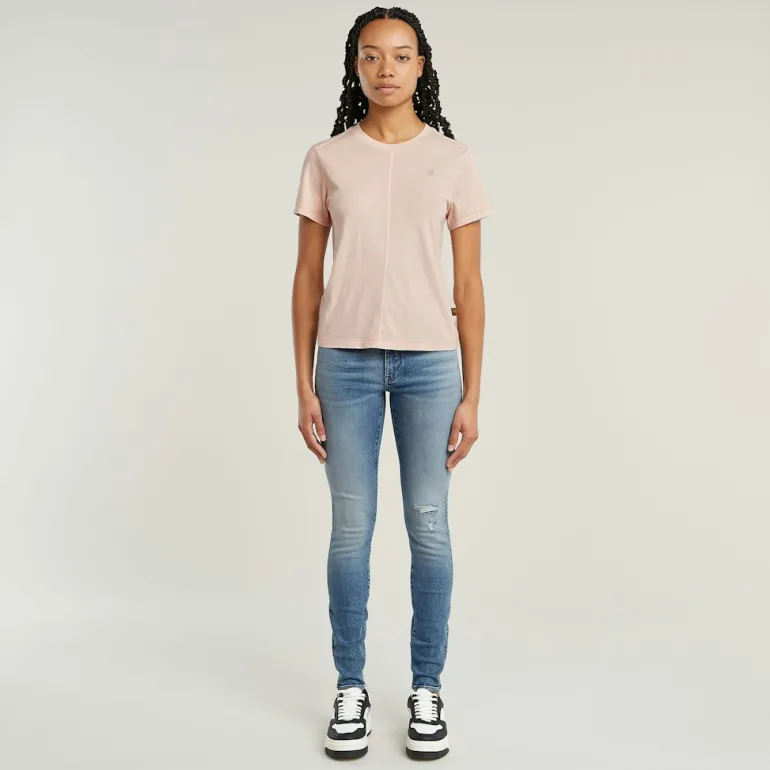Overdyed front seam r t wmn liquid pink gd