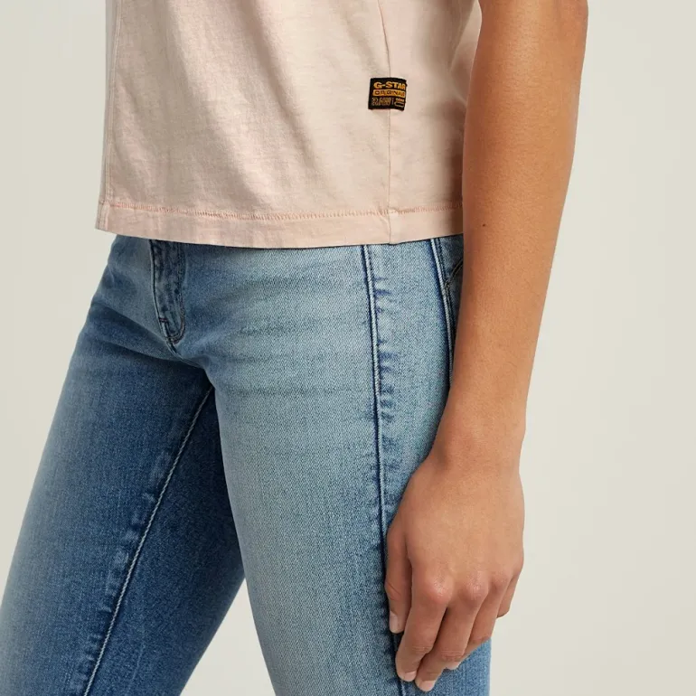 Overdyed front seam r t wmn liquid pink gd