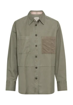 Overshirt aus Baumwoll-Lyocell-Mix shadow khaki