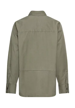 Overshirt aus Baumwoll-Lyocell-Mix shadow khaki