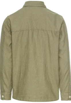 Overshirt aus Leinen-Baumwoll-Mix dusty khaki