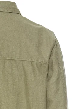 Overshirt aus Leinen-Baumwoll-Mix dusty khaki