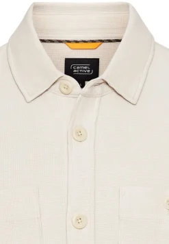 Overshirt aus reiner Baumwolle beige