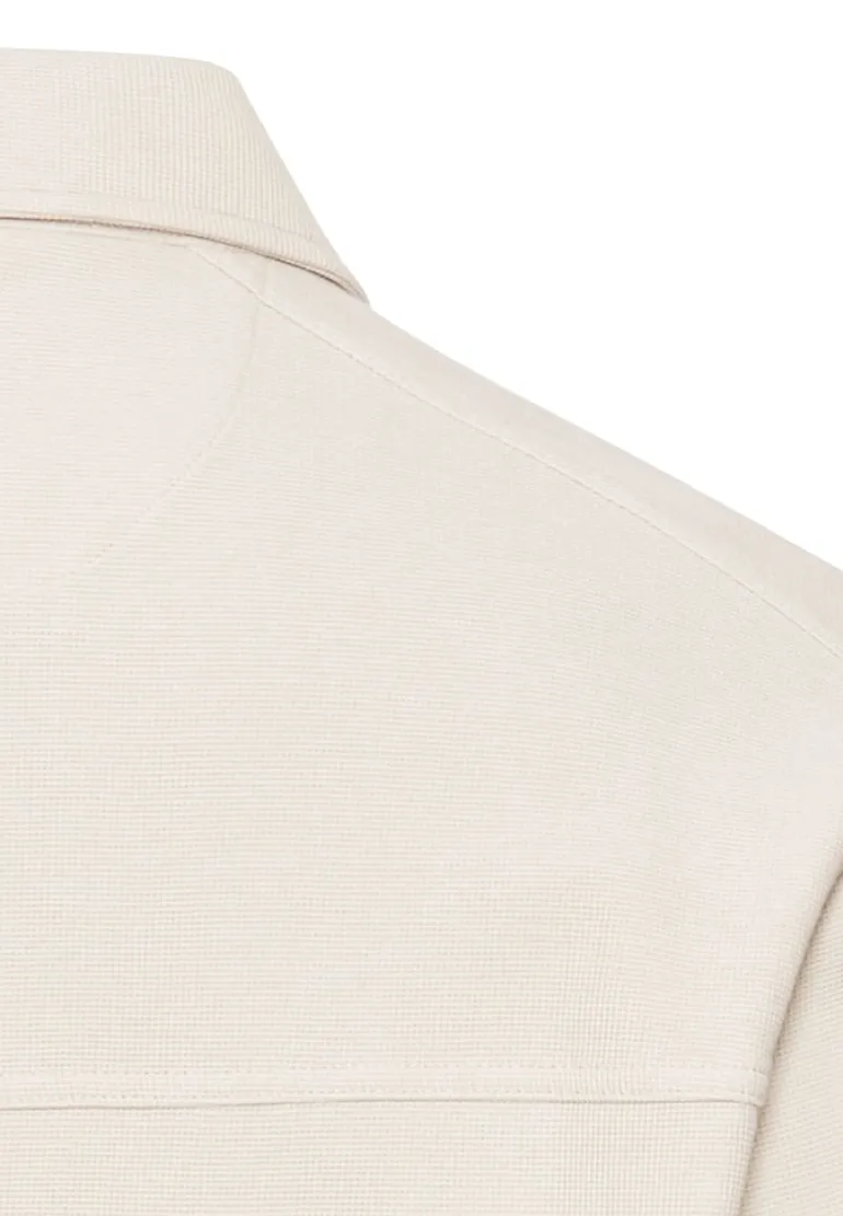 Overshirt aus reiner Baumwolle beige