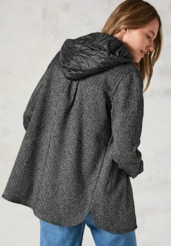 Overshirt mit Kapuze black