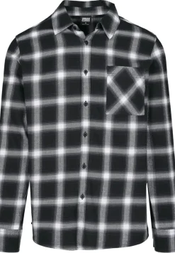 Oversized Checked Shirt blk, wht