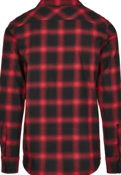 Oversized Checked Shirt schwarz-rot
