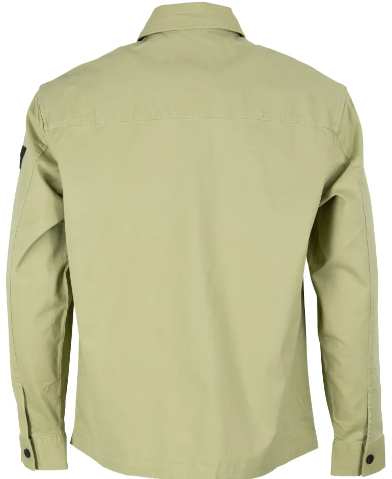 Oversized Hemdjacke Aus Baumwoll-twill olive