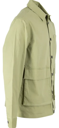 Oversized Hemdjacke Aus Baumwoll-twill olive