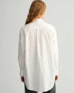Oversized Oxford-Bluse white