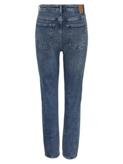 PCBELLA HW TAP DEST ANK JEANS MB NOOS medium blue denim